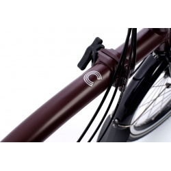Brompton C Line 12-speed High - Red Plum - with rack
