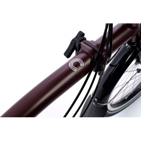 Brompton C Line 12-speed High - Red Plum - with rack