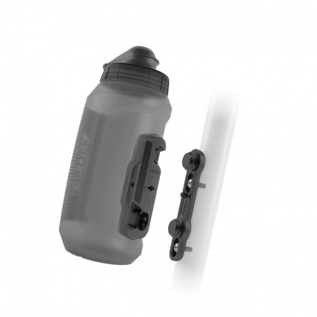 Fidlock TWIST single bottle 750ml compact antibacterial - including bike base - transparent black