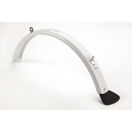 Brompton rear mudguard - WHITE - for bikes WITH a rack (no dynamo cut-out)