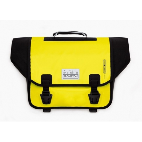 Brompton Ortlieb bag, Yellow and Black - complete with frame and strap