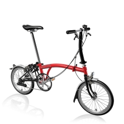 Brompton S2L Red / Black folding bicycle