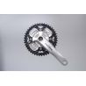 Shimano Deore 2 piece design chainset, 9-speed 48/36/26T silver 175mm