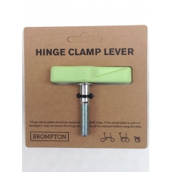 Brompton hinge clamp lever / bolt assembly - Lime Green