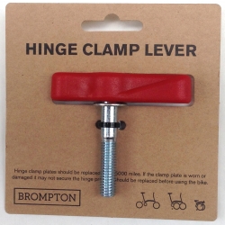 Brompton hinge clamp lever / bolt assembly - Red