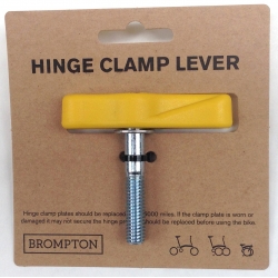 Brompton hinge clamp lever / bolt assembly - Sunflower Yellow