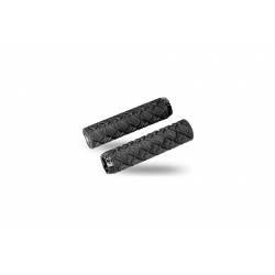 Pro race dual lock grips, 130 x 33 mm, black with black lock rings