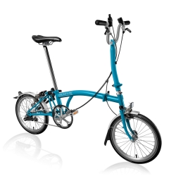 Brompton H3L Lagoon Blue folding bicycle