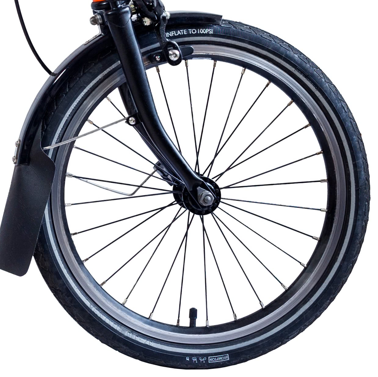 Brompton wheel | BLACK Front 16 inch wheel