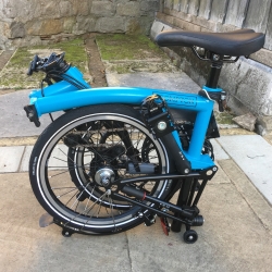Brompton 2017 BLACK EDITION M6L - Lagoon Blue / Black