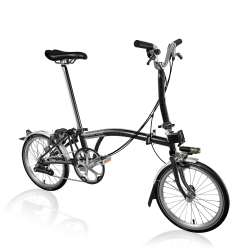 Brompton 2017 M6L folding bike - Stardust Black