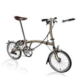 Brompton 2017 S6L - Raw Lacquer with Brooks Saddle