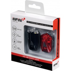 Infini Lava twin pack USB front and rear light set - same picture as everyone else