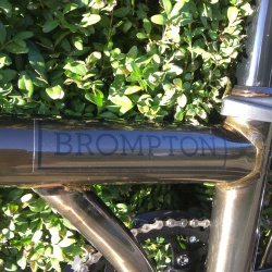 Brompton 2018 BLACK EDITION M6L - Black Lacquer - showing logo