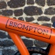 Brompton Orange BLACK edition - black decal on orange bike