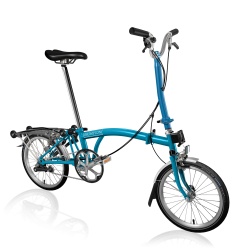 Brompton H3R Lagoon Blue folding bicycle