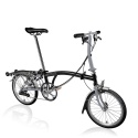 Brompton 2018 Black / Grey S-type with rack