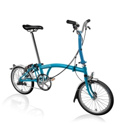Brompton 2018 M3L folding bike - Lagoon Blue