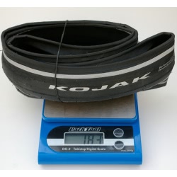 Brompton Schwalbe Kojak 16 x 1 1/4 inch / 32-349 lightweight tyre on scales