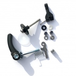 Brompton rear frame clip retrokit WITH seat-post quick release clamp - out of the packet