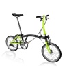 Brompton S2E folding bike - Black / Lime Green - 2019 model