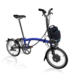 Brompton Electric H6L folding bike - Bolt Blue