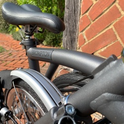 Brompton decal - Metallic Grey - Textured as one a Brompton
