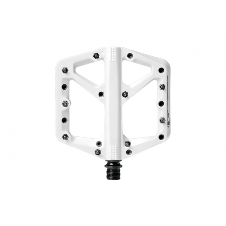 crankbrothers stamp 1 flat MTB pedal - White Edition - Small - stock photo