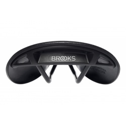 Brooks C17 All-Weather Cambium Saddle - Mud Green - stock photo - rear view showing logo