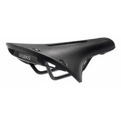 Brooks C19 Carved All-Weather Cambium Saddle - Black - stock photo