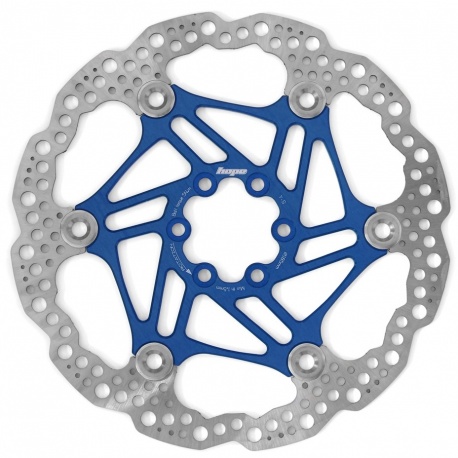 Hope Floating Rotor- 6 bolt - 185mm - Blue - stock photo