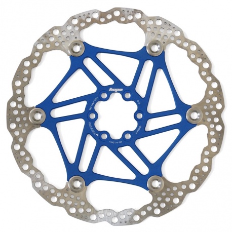 Hope Floating Rotor- 6 bolt - 205mm - Blue - stock photo