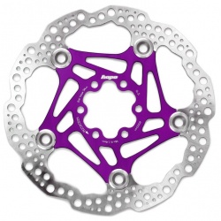 Hope Floating Rotor- 6 bolt - 160mm - Purple - stock photo