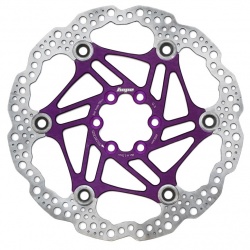 Hope Floating Rotor- 6 bolt - 180mm - Purple - stock photo