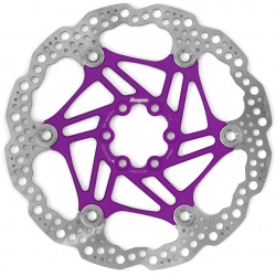 Hope Floating Rotor- 6 bolt - 185mm - Purple - stock photo