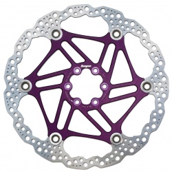 Hope Floating Rotor- 6 bolt - 200mm - Purple - stock photo