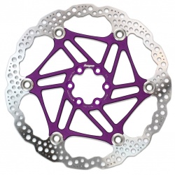 Hope Floating Rotor- 6 bolt - 203mm - Purple - stock photo