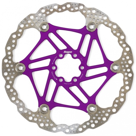 Hope Floating Rotor- 6 bolt - 205mm - Purple - stock photo