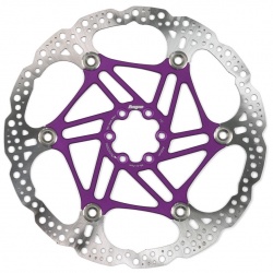 Hope Floating Rotor- 6 bolt - 220mm - Purple - stock photo
