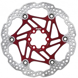 Hope Floating Rotor- 6 bolt - 180mm - Red - stock photo