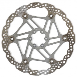 Hope Floating Rotor- 6 bolt - 205mm - Silver - stock photo