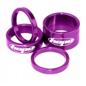 Hope headset spacers - Purple - 5mm, 10mm and 20mm