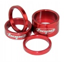 Hope headset spacers - Red - 5mm, 10mm and 20mm