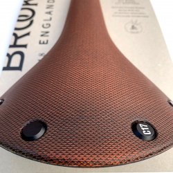 Brooks C17 All-Weather Cambium Saddle - Orange - showing C17 rivet