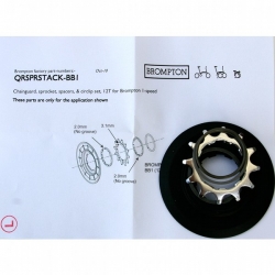 Brompton sprocket / disc set 12 tooth for single speed rear wheel