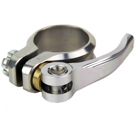 Hope seat clamp - quick release - 38.5mm - Silver - stock photo