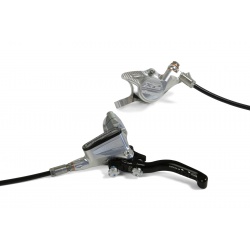 Hope Tech 3 X2 - UK fitting (Rear / L/H) - Silver - stock photo