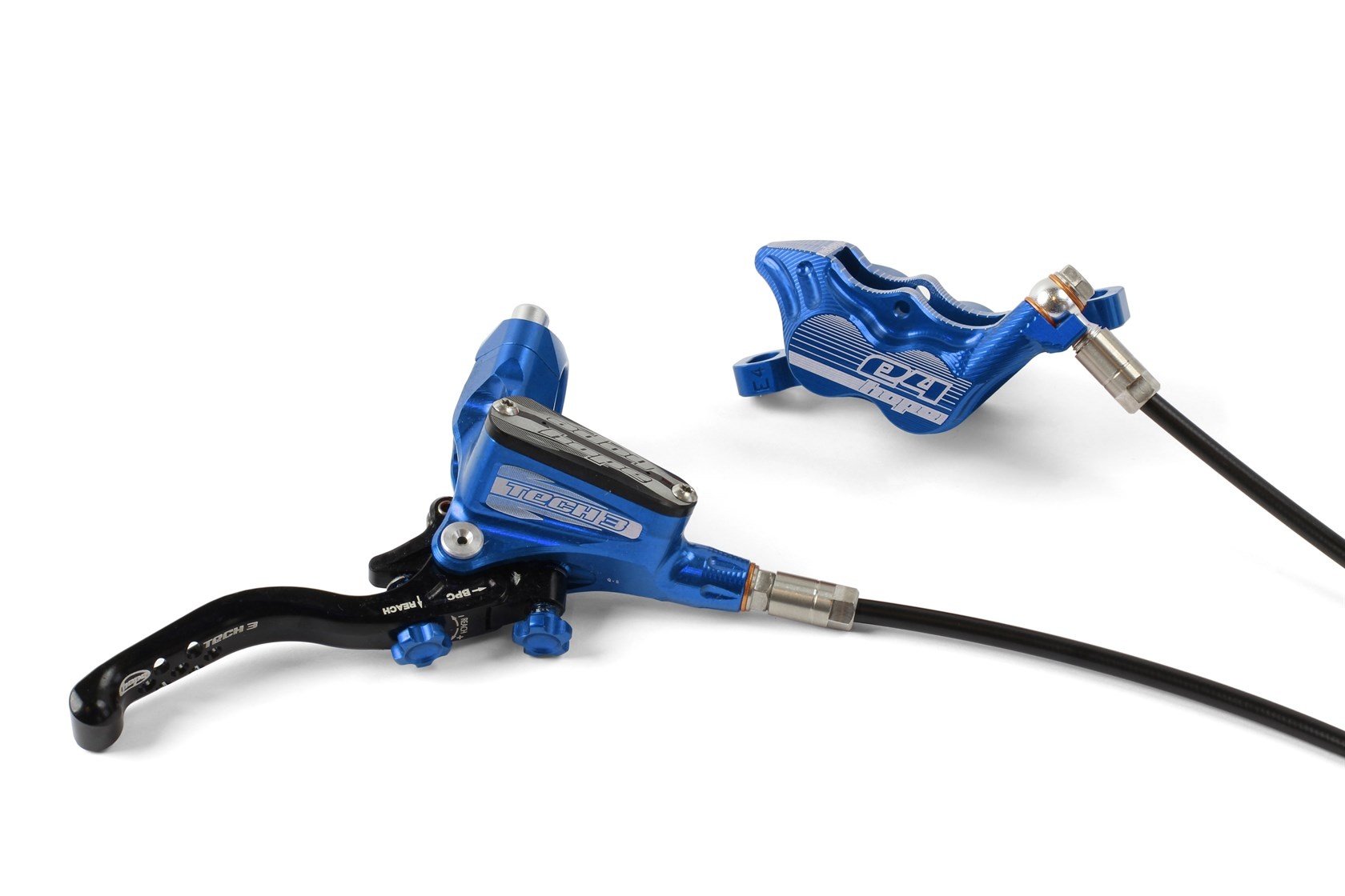 Hope Tech 3 E4 Front Hydraulic Brake - No Rotor - Blue Right Hand