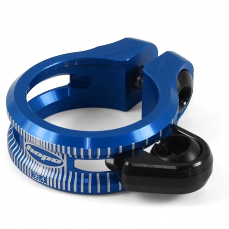 Hope dropper seat post clamp - 36.4mm - Blue - stock photo