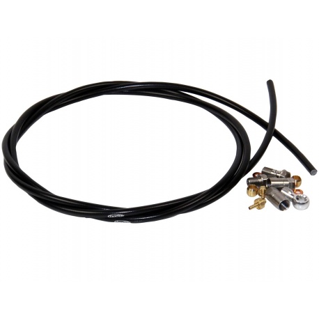 Hope 5mm Black Hose inc. 90 & Straight Connectors - stock photo